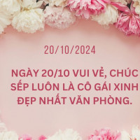 Lời chúc mừng Ngày Phụ nữ Việt Nam 20/10 tặng sếp, đồng nghiệp, nhân viên nữ