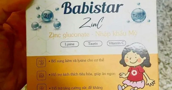 Yêu cầu tạm dừng bán, lưu thông sản phẩm Babistar ZinC