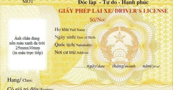 Mẫu giấy phép lái xe mới áp dụng từ ngày 1/1/2025