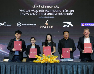 VinClub hợp tác với hơn 30 thương hiệu hàng đầu trong hệ thống Vincom, mở rộng đặc quyền cho khách hàng