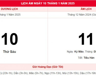 Lịch âm 10/1 chính xác nhất, lịch vạn niên ngày 10/1/2025: Việc nên và không nên làm?