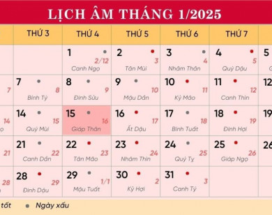 Lịch âm 15/1 chính xác nhất, lịch vạn niên ngày 15/1/2025: Việc nên và không nên làm?