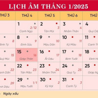 Lịch âm 15/1 chính xác nhất, lịch vạn niên ngày 15/1/2025: Việc nên và không nên làm?