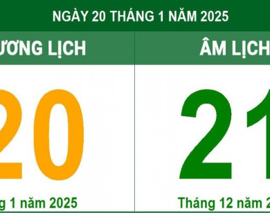 Lịch âm 20/1 chính xác nhất, lịch vạn niên ngày 20/1/2025: Việc nên và không nên làm?