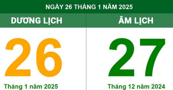 Lịch âm 26/1 chính xác nhất, lịch vạn niên ngày 26/1/2025: Việc nên và không nên làm?