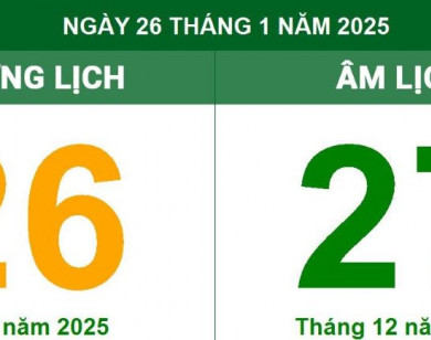 Lịch âm 26/1 chính xác nhất, lịch vạn niên ngày 26/1/2025: Việc nên và không nên làm?