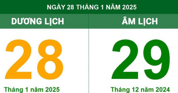 Lịch âm 28/1 chính xác nhất, lịch vạn niên ngày 28/1/2025: Việc nên và không nên làm?