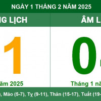 Lịch âm 1/2 chính xác nhất, lịch vạn niên ngày 1/2/2025: Việc nên và không nên làm?