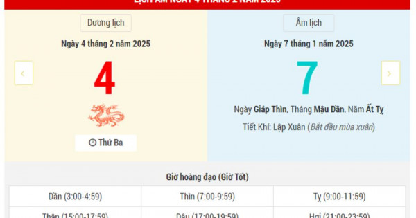 Lịch âm 4/2 chính xác nhất, lịch vạn niên ngày 4/2/2025: Việc nên và không nên làm?