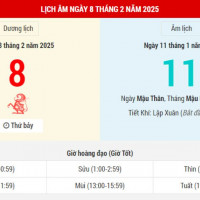 Lịch âm 8/2 chính xác nhất, lịch vạn niên ngày 8/2/2025: Việc nên và không nên làm?