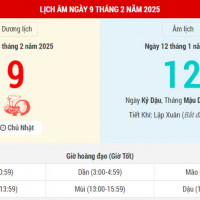 Lịch âm 9/2 chính xác nhất, lịch vạn niên ngày 9/2/2025: Việc nên và không nên làm?