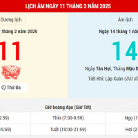 Lịch âm 11/2 chính xác nhất, lịch vạn niên ngày 11/2/2025: Việc nên và không nên làm?