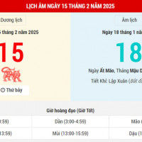 Lịch âm 15/2 chính xác nhất, lịch vạn niên ngày 15/2/2025: Việc nên và không nên làm?