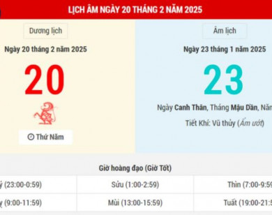 Lịch âm 20/2 chính xác nhất, lịch vạn niên ngày 20/2/2025: Việc nên và không nên làm?