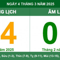 Lịch âm 4/3 chính xác nhất, lịch vạn niên ngày 4/3/2025: Việc nên và không nên làm?