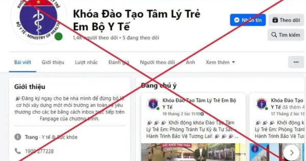 Mạo danh Bộ Y tế mở khóa đào tạo tâm lý cho trẻ để lừa đảo