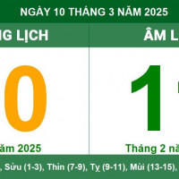 Lịch âm 10/3 chính xác nhất, lịch vạn niên ngày 10/3/2025: Việc nên và không nên làm?