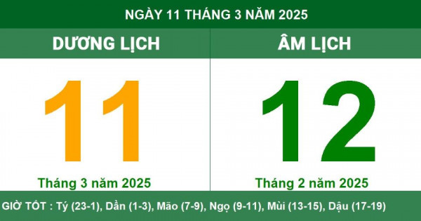 Lịch âm 11/3 chính xác nhất, lịch vạn niên ngày 11/3/2025: Việc nên và không nên làm?