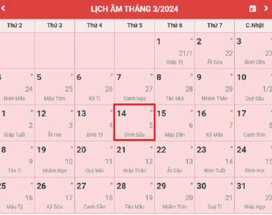 Lịch âm 14/3 chính xác nhất, lịch vạn niên ngày 14/3/2025: Việc nên và không nên làm?