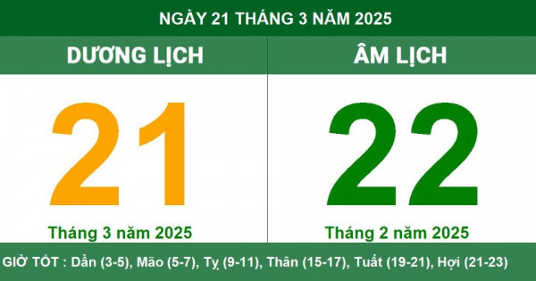 Lịch âm 21/3 chính xác nhất, lịch vạn niên ngày 21/3/2025: Việc nên và không nên làm?