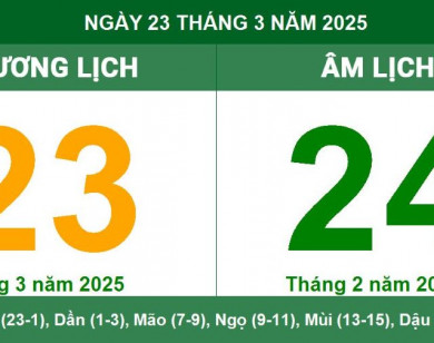 Lịch âm 23/3 chính xác nhất, lịch vạn niên ngày 23/3/2025: Việc nên và không nên làm?