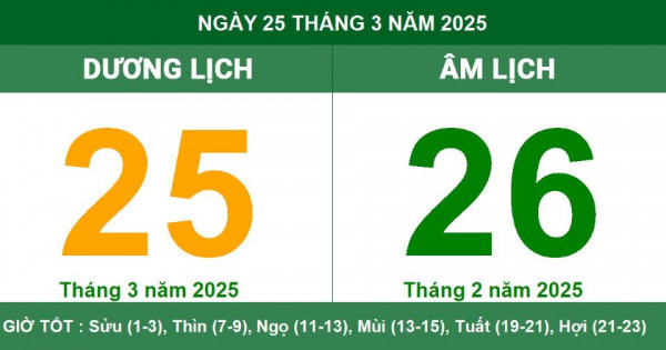 Lịch âm 25/3 chính xác nhất, lịch vạn niên ngày 25/3/2025: Việc nên và không nên làm?