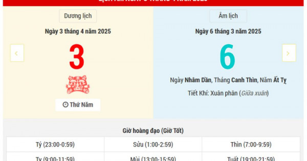 Lịch âm 3/4 chính xác nhất, lịch vạn niên ngày 3/4/2025: Việc nên và không nên làm?