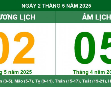 Lịch âm 2/5 chính xác nhất, lịch vạn niên ngày 2/5/2025: Việc nên và không nên làm?