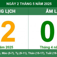 Lịch âm 2/5 chính xác nhất, lịch vạn niên ngày 2/5/2025: Việc nên và không nên làm?