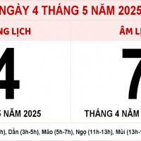 Lịch âm 4/5 chính xác nhất, lịch vạn niên ngày 4/5/2025: Việc nên và không nên làm?