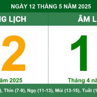 Lịch âm 12/5 chính xác nhất, lịch vạn niên ngày 12/5/2025: Việc nên và không nên làm?