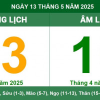 Lịch âm 13/5 chính xác nhất, lịch vạn niên ngày 13/5/2025: Việc nên và không nên làm?
