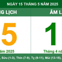 Lịch âm 15/5 chính xác nhất, lịch vạn niên ngày 15/5/2025: Việc nên và không nên làm?