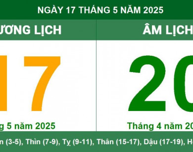 Lịch âm 17/5 chính xác nhất, lịch vạn niên ngày 17/5/2025: Việc nên và không nên làm?