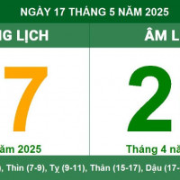 Lịch âm 17/5 chính xác nhất, lịch vạn niên ngày 17/5/2025: Việc nên và không nên làm?