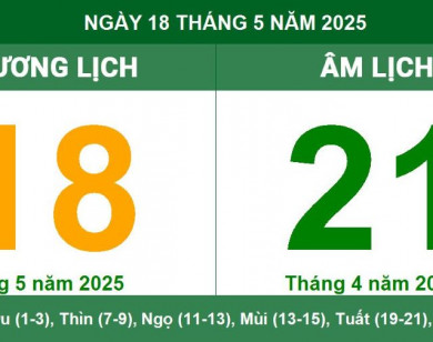 Lịch âm 18/5 chính xác nhất, lịch vạn niên ngày 18/5/2025: Việc nên và không nên làm?