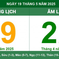 Lịch âm 19/5 chính xác nhất, lịch vạn niên ngày 19/5/2025: Việc nên và không nên làm?