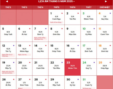 Lịch âm 23/5 chính xác nhất, lịch vạn niên ngày 23/5/2025: Việc nên và không nên làm?