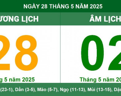 Lịch âm 28/5 chính xác nhất, lịch vạn niên ngày 28/5/2025: Việc nên và không nên làm?
