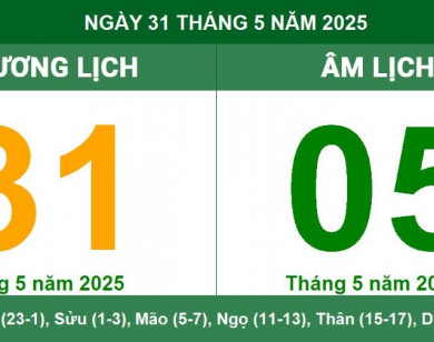 Lịch âm 31/5 chính xác nhất, lịch vạn niên ngày 31/5/2025: Việc nên và không nên làm?