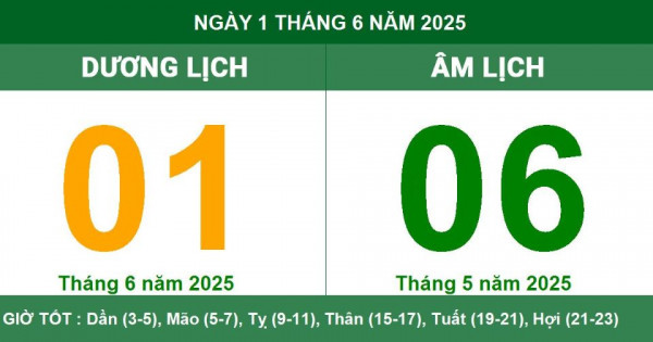 Lịch âm 1/6 chính xác nhất, lịch vạn niên ngày 1/6/2025: Việc nên và không nên làm?