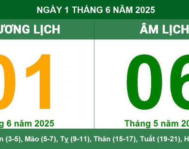Lịch âm 1/6 chính xác nhất, lịch vạn niên ngày 1/6/2025: Việc nên và không nên làm?
