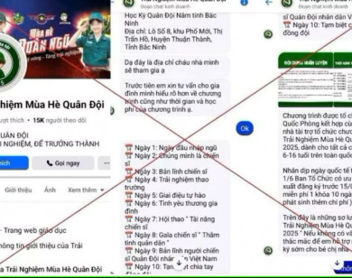Dấu hiệu nhận biết fanpage giả mạo khóa ‘Trại hè quân đội’, ‘Học kỳ công an’