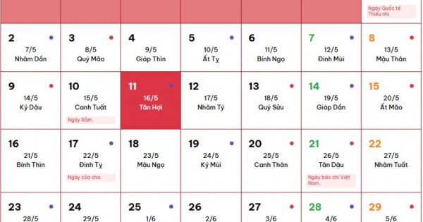 Lịch âm 11/6 chính xác nhất, lịch vạn niên ngày 11/6/2025: Việc nên và không nên làm?