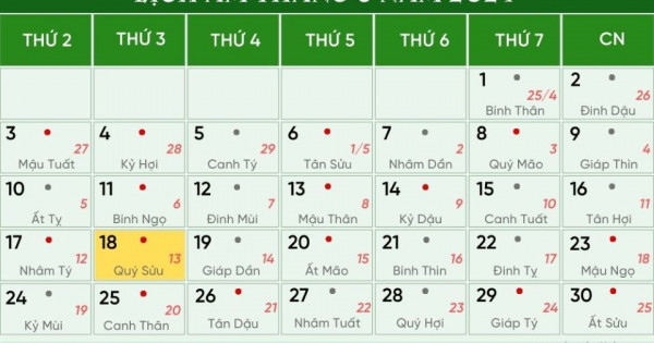 Lịch âm 18/6 chính xác nhất, lịch vạn niên ngày 18/6/2025: Việc nên và không nên làm?