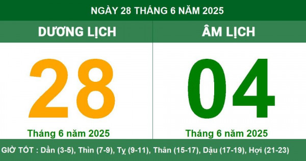 Lịch âm 28/6 chính xác nhất, lịch vạn niên ngày 28/6/2025: Việc nên và không nên làm?