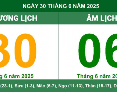 Lịch âm 30/6 chính xác nhất, lịch vạn niên ngày 30/6/2025: Việc nên và không nên làm?