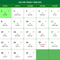 Lịch âm 2/7 chính xác nhất, lịch vạn niên ngày 2/7/2025: Việc nên và không nên làm?