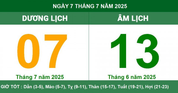 Lịch âm 7/7 chính xác nhất, lịch vạn niên ngày 7/7/2025: Việc nên và không nên làm?
