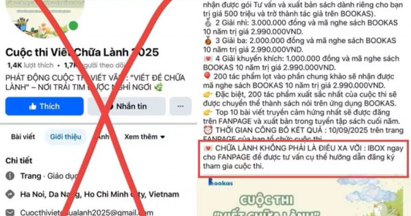 Mạo danh cuộc thi "Viết chữa lành" để lừa đảo